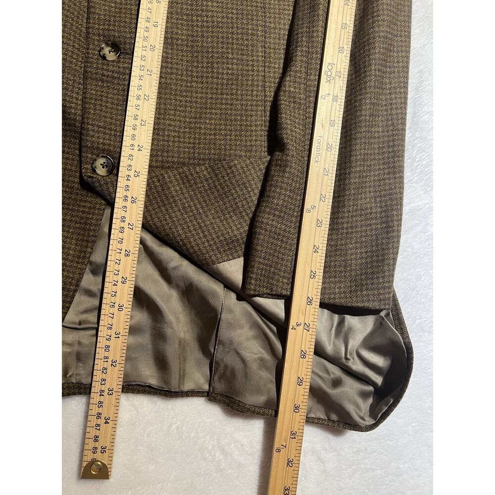 Ermenegildo Zegna 46L Green Brown Cashmere & Wool Sport Coat 3/2 Roll Flannel - Picture 13 of 14